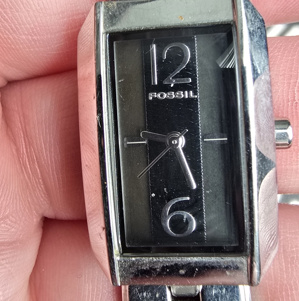 Fossil Silver Rectangular Watch - image 1